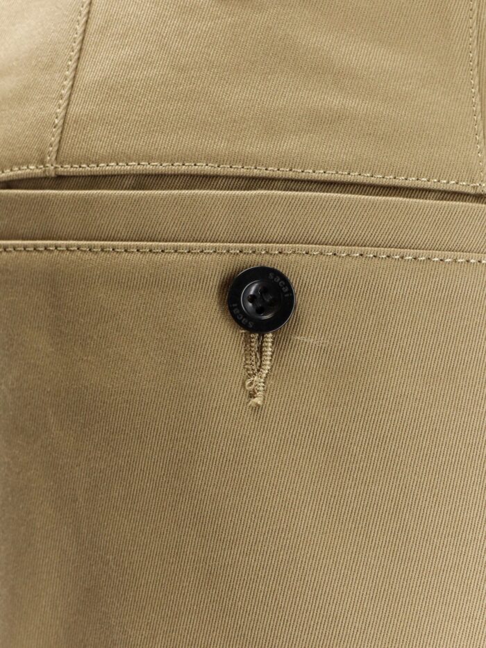SACAI Cotton Trousers With Belt
