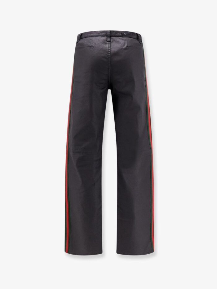 Gucci Cotton Trousers With Web Stripe