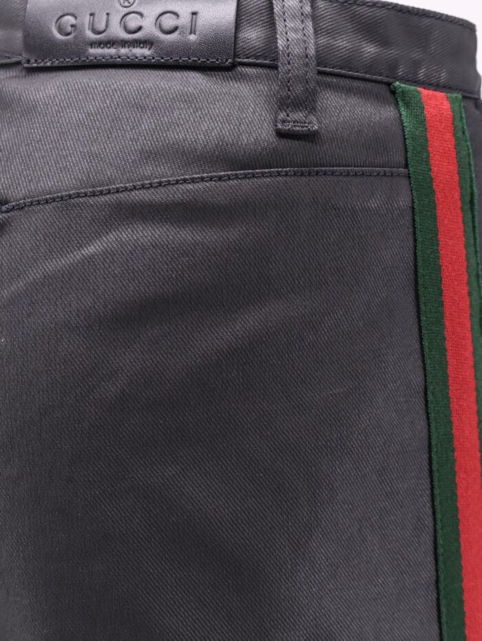 Gucci Cotton Trousers With Web Stripe