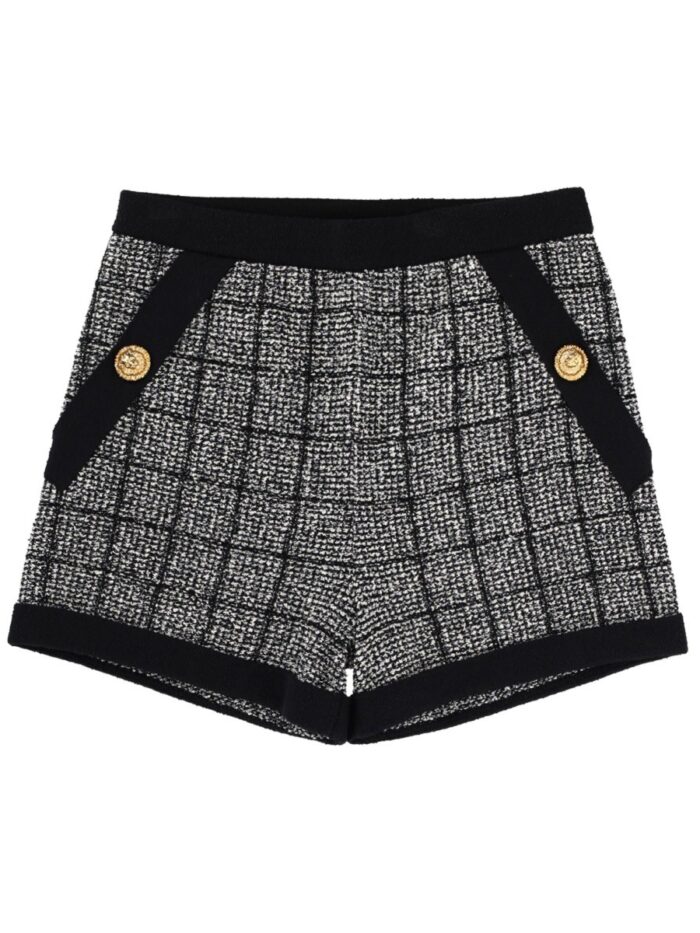 balmain cotton tweed shorts Balmain Cotton Tweed Shorts
