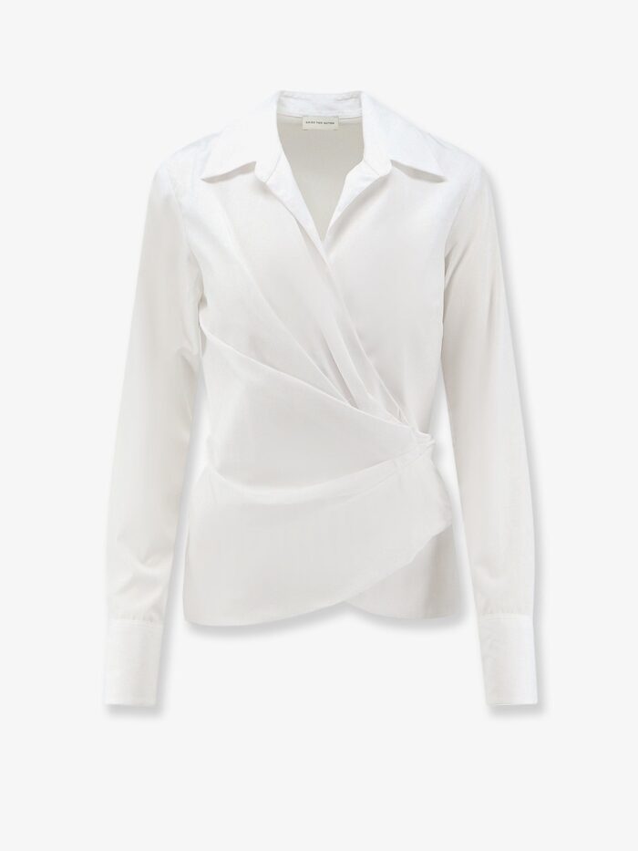 dries van noten cotton wrap shirt Dries Van Noten Cotton Wrap Shirt