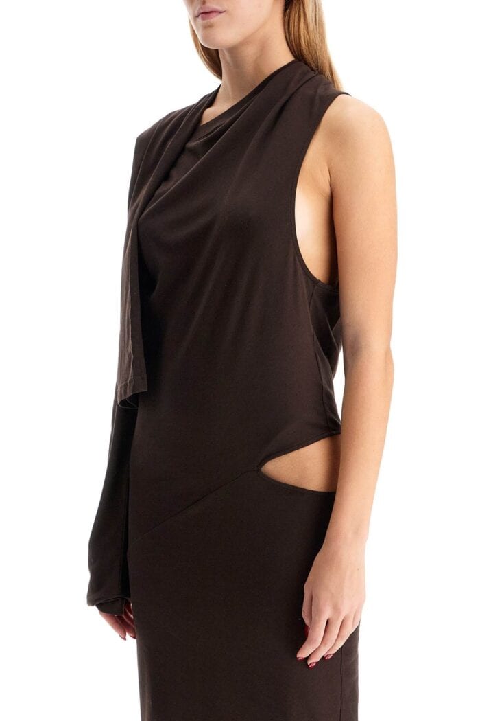 COURREGES Asymmetric Cotton Jersey Dress In 9