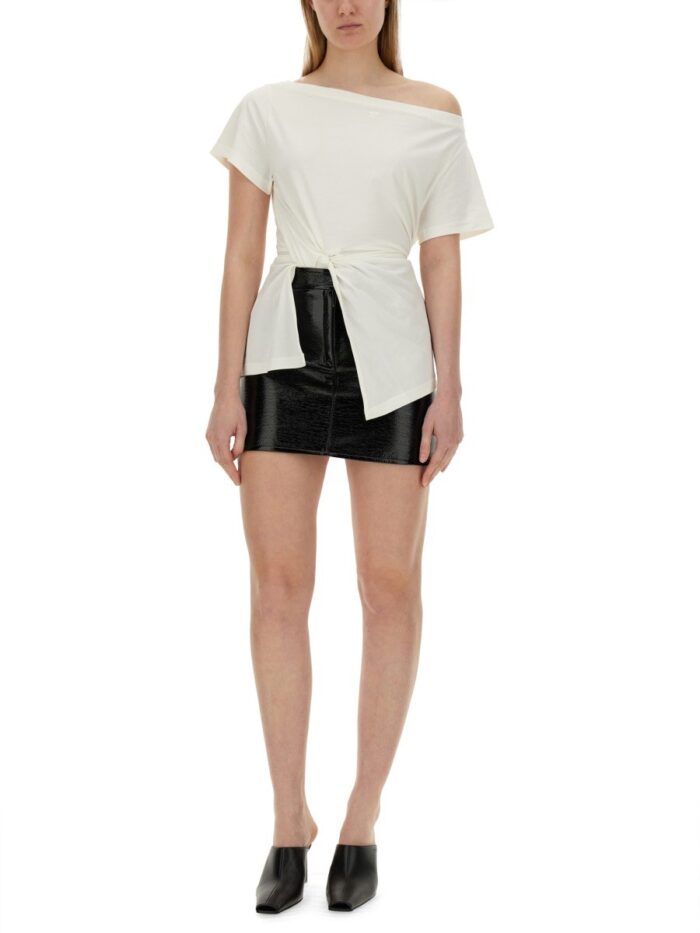 COURREGES BOAT NECK T-SHIRT