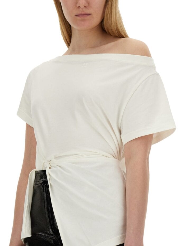 COURREGES BOAT NECK T-SHIRT