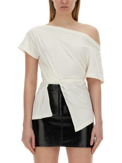 COURREGES BOAT NECK T-SHIRT