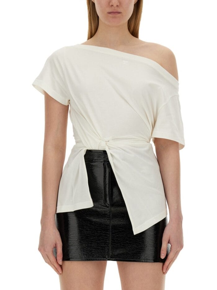 COURREGES BOAT NECK T-SHIRT