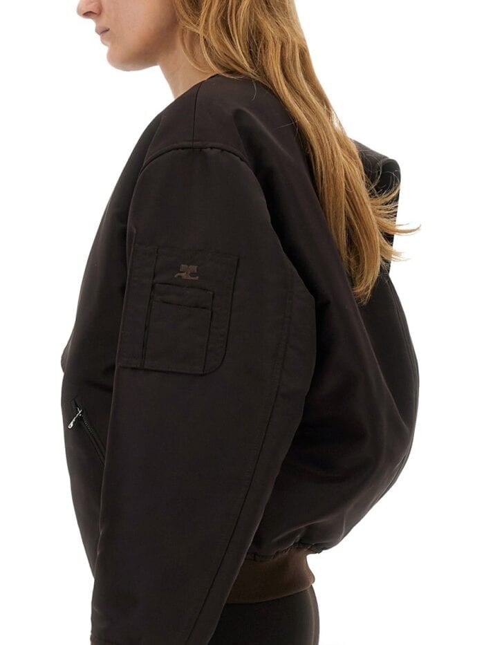 COURREGES BOW NECK BOMBER JACKET