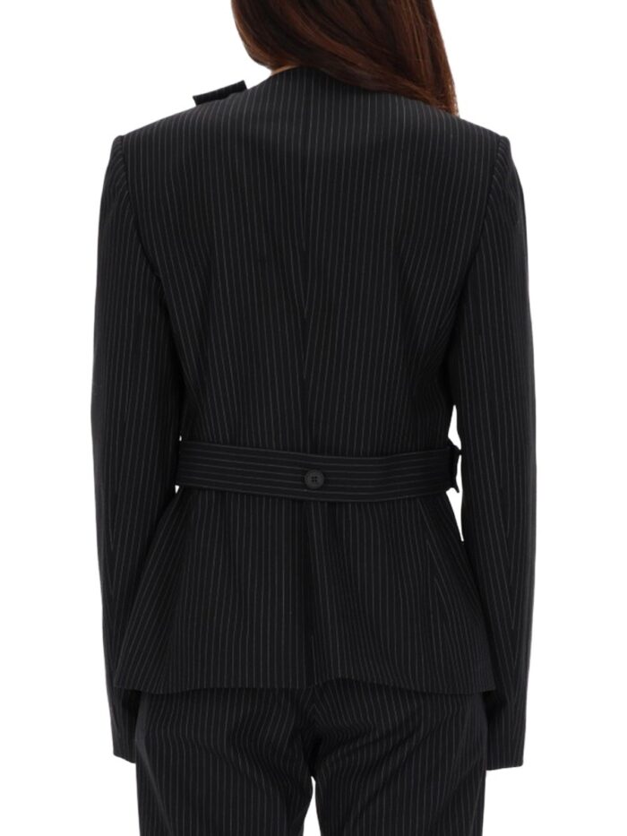 COURREGES "BUCKLE PINSTRIPES" JACKET