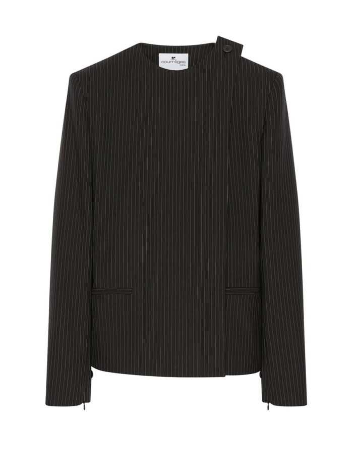 courreges "buckle pinstripes" jacket COURREGES "BUCKLE PINSTRIPES" JACKET