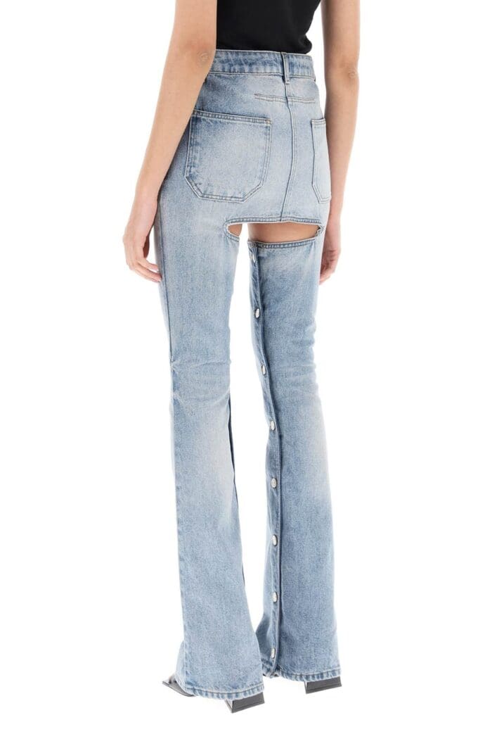 Courreges 'chaps' Jeans With Cut-out