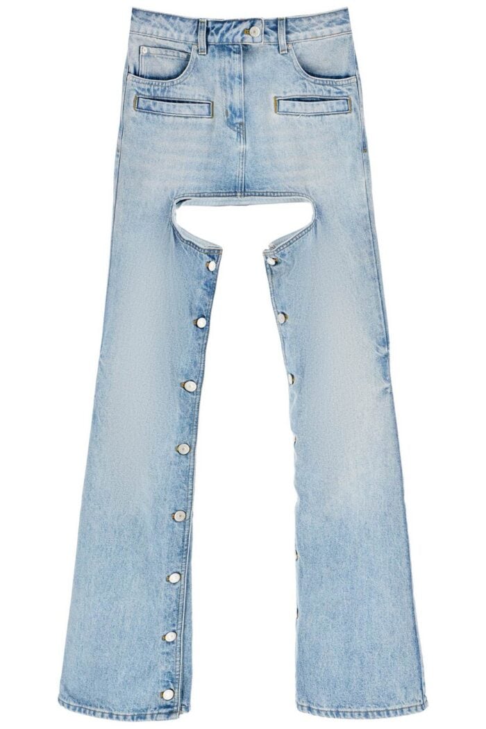 Courreges 'chaps' Jeans With Cut-out