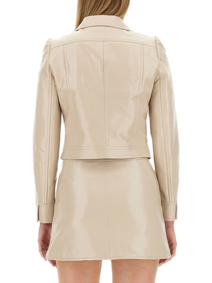 COURREGES CROP JACKET WITH LOGO