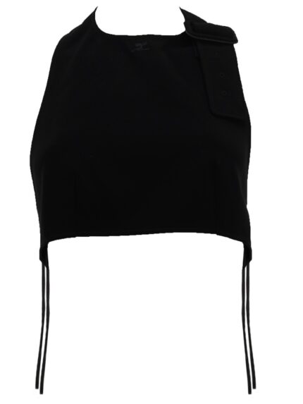 COURREGES CROPPED TOP WITH OPEN BACK