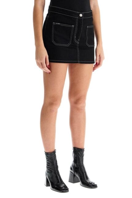 COURREGES Denim Mini Skirt