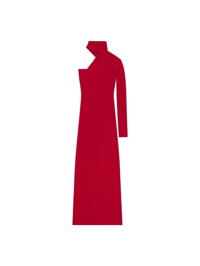 courreges draped one shoulder dress COURREGES DRAPED ONE-SHOULDER DRESS