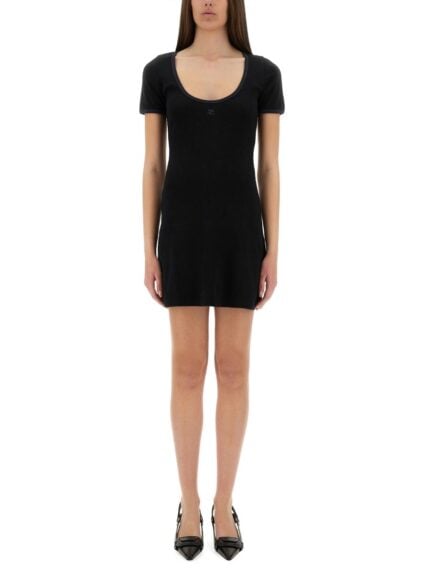 COURREGES "HOLISTIC CONTRAST" MINI DRESS