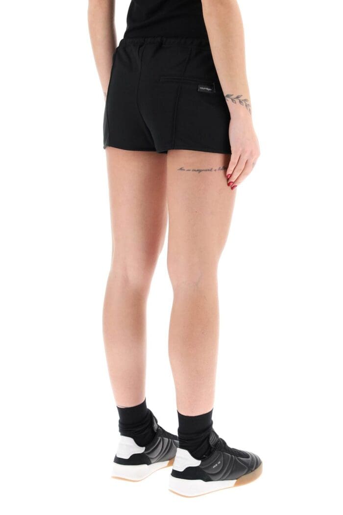 COURREGES "jersey Interlock Mini Shorts