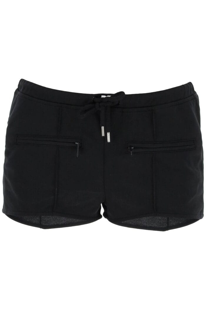 COURREGES "jersey Interlock Mini Shorts