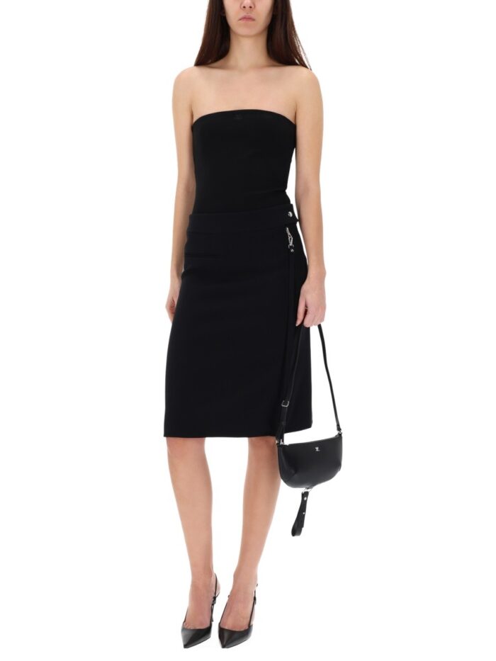 COURREGES MIDI SKIRT WITH ZIPPER