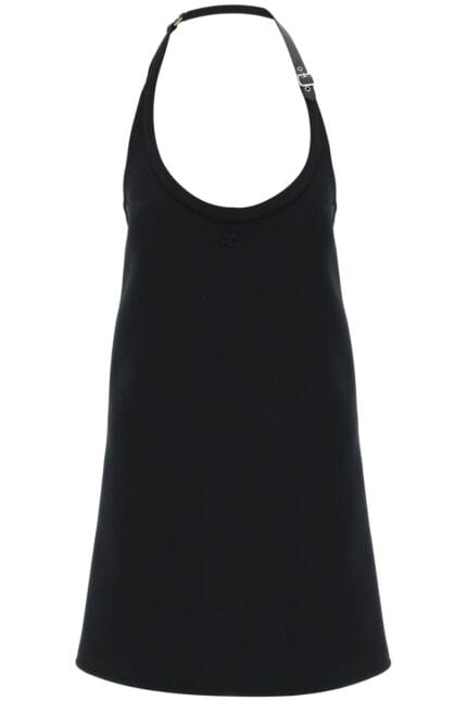 COURREGES Mini Dress With Strap And Buckle Detail.