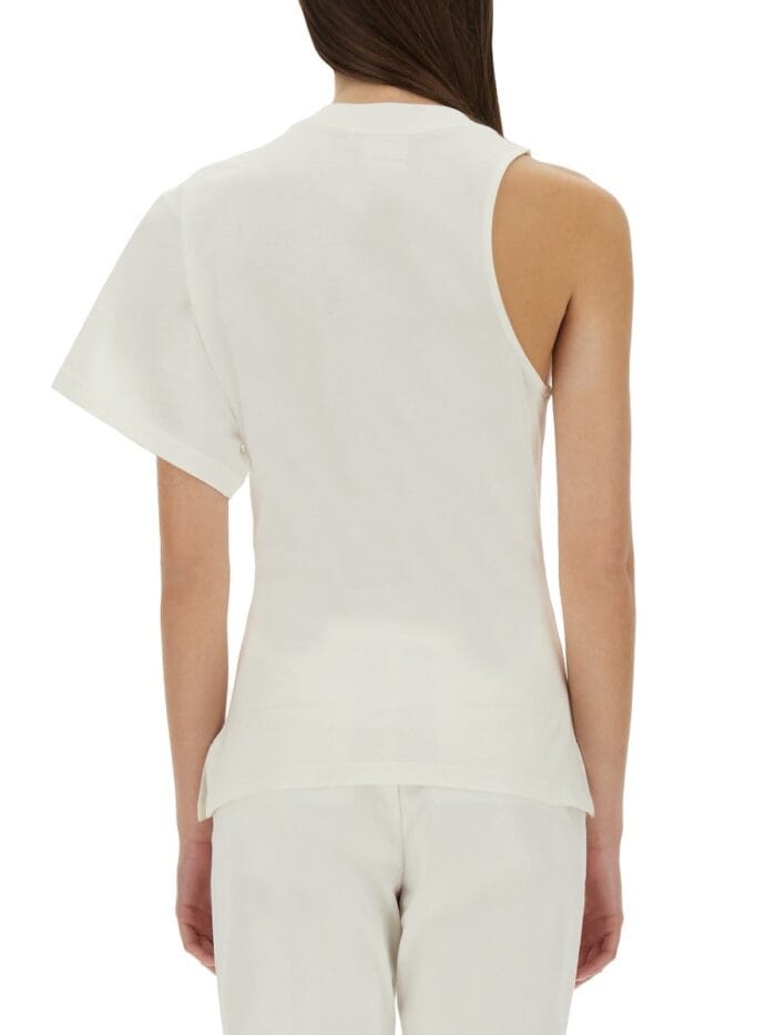 COURREGES ONE-SHOULDER T-SHIRT IN SCUBA