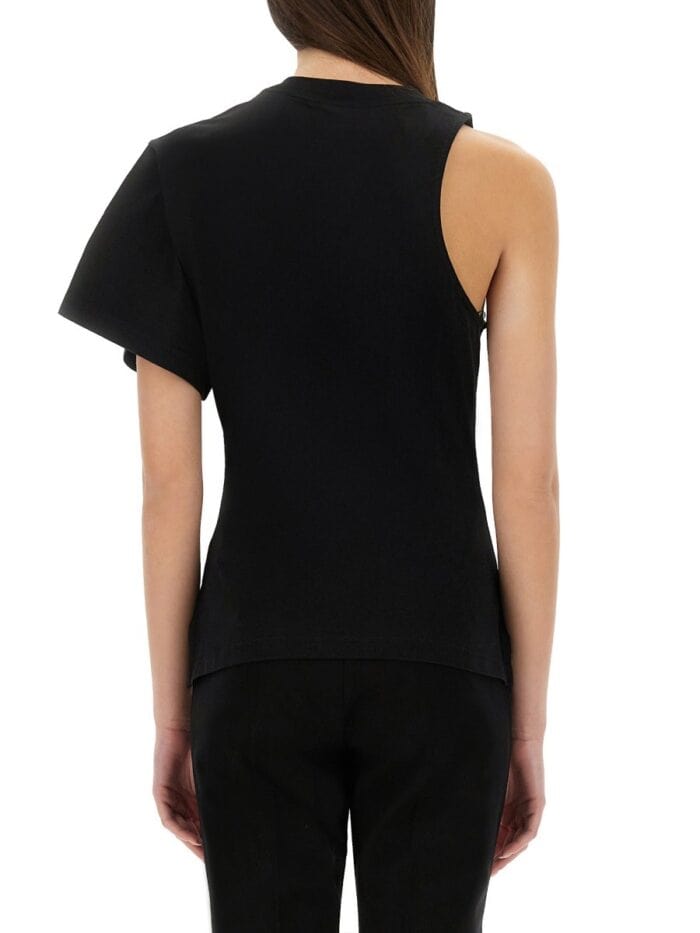 COURREGES ONE-SHOULDER T-SHIRT IN SCUBA