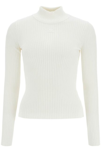 COURREGES Re-edition Ribbed Funnel-neck Sweater