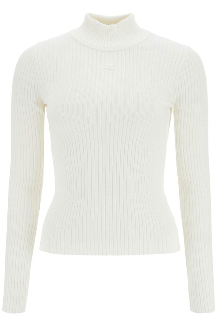 COURREGES Re-edition Ribbed Funnel-neck Sweater