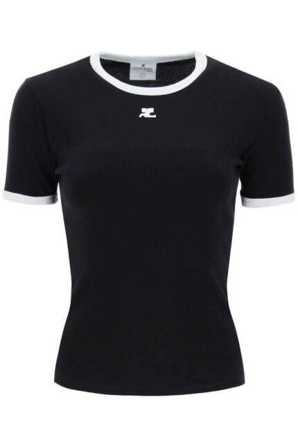 COURREGES Re-edition T-shirt With Contrast Trims