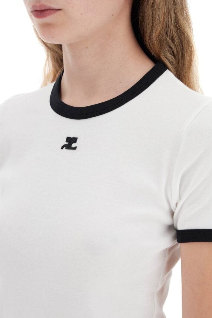 COURREGES Re-edition T-shirt With Contrast Trims