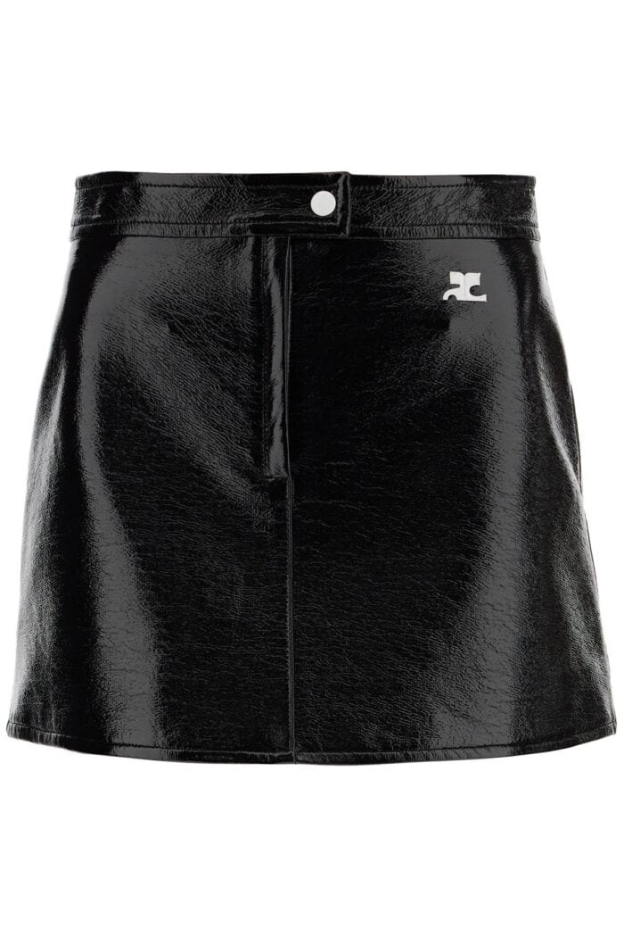 COURREGES Re-edition Vinyl Effect Mini Skirt