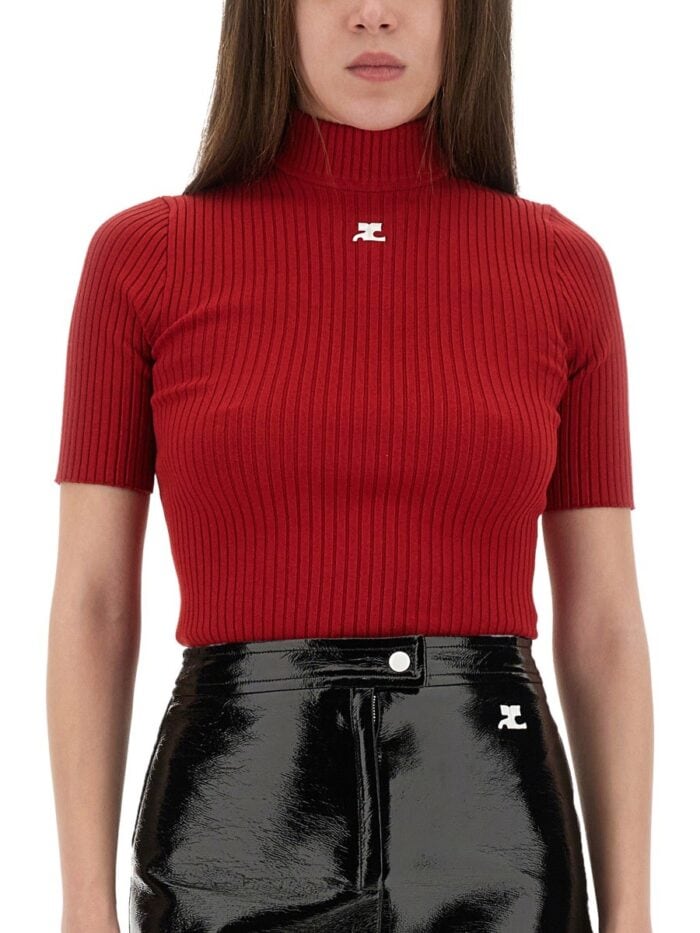 COURREGES "REEDITION" KNITTED T-SHIRT