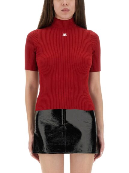 COURREGES "REEDITION" KNITTED T-SHIRT