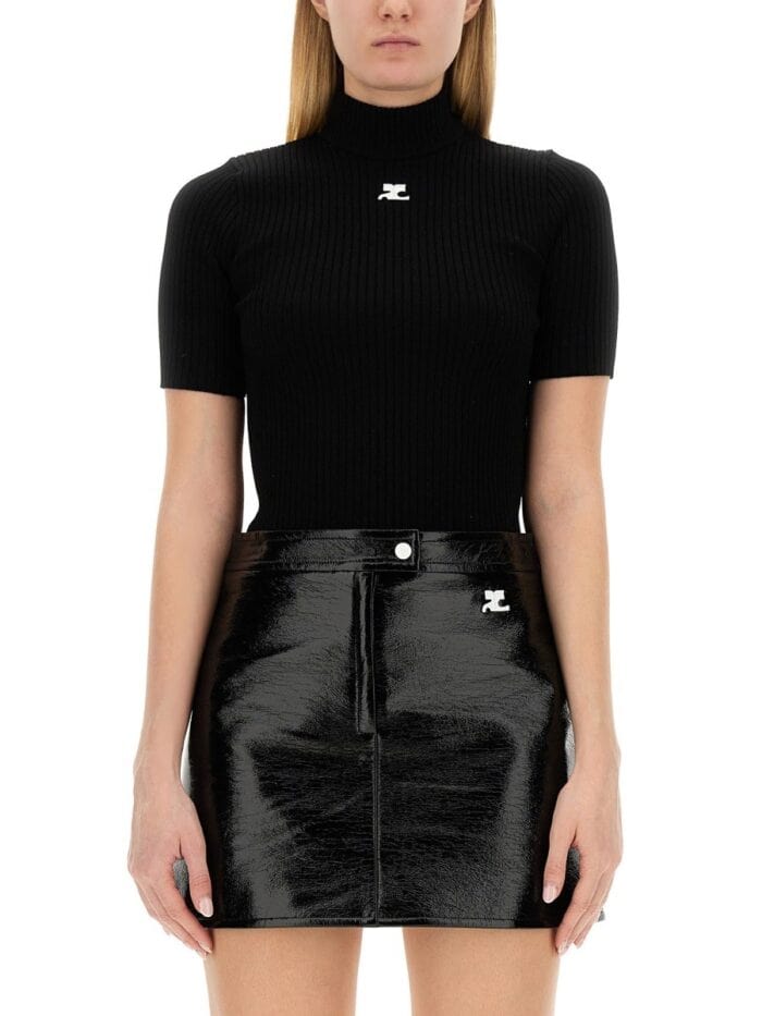 COURREGES "REEDITION" KNITTED T-SHIRT