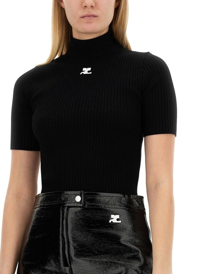 COURREGES "REEDITION" KNITTED T-SHIRT