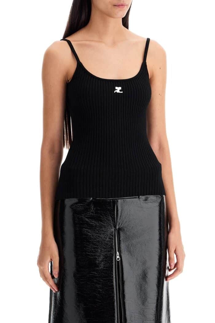 COURREGES Rib Knit Tank Top