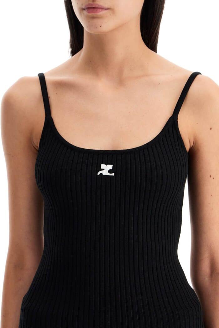 COURREGES Rib Knit Tank Top