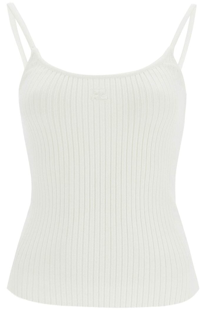 COURREGES Rib Knit Tank Top