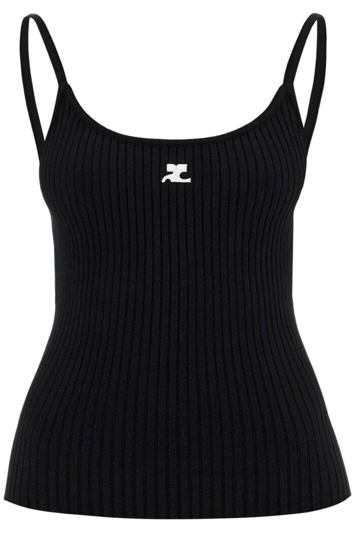 COURREGES Rib Knit Tank Top