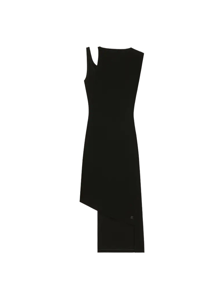 COURREGES RIBBED "OBLIQUE" DRESS