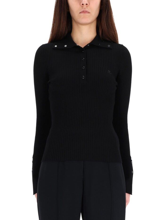 courreges ribbed polos. COURREGES RIBBED POLOS.