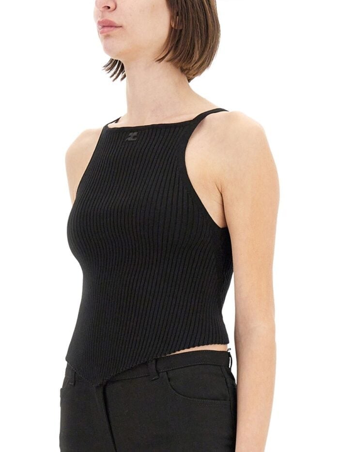 COURREGES RIBBED TANK TOP
