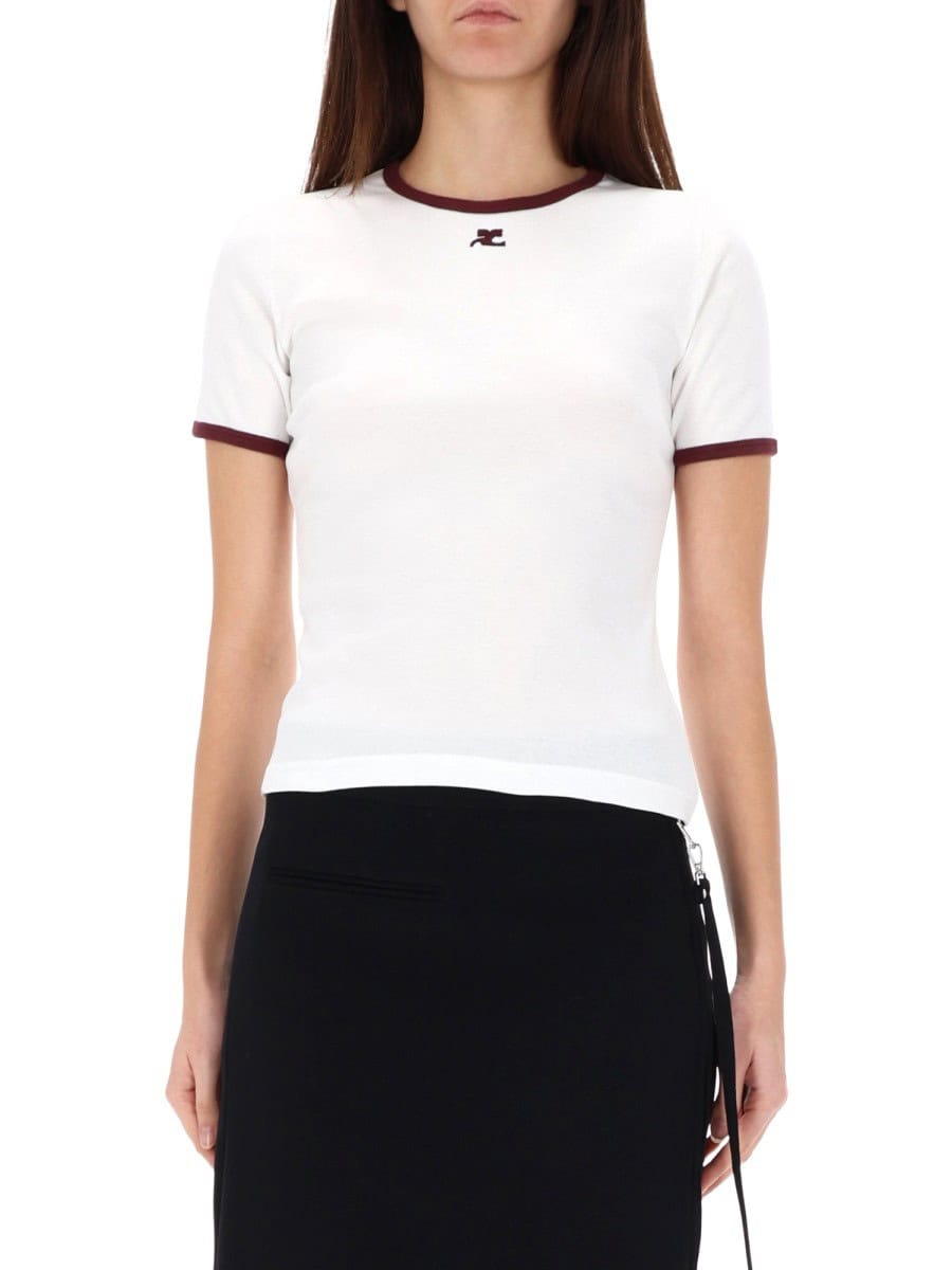 COURREGES "SIGNATURE CONTRAST" T-SHIRT