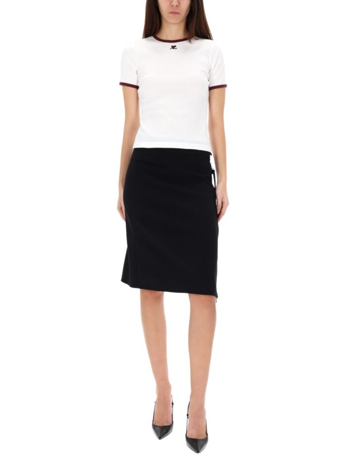 COURREGES "SIGNATURE CONTRAST" T-SHIRT