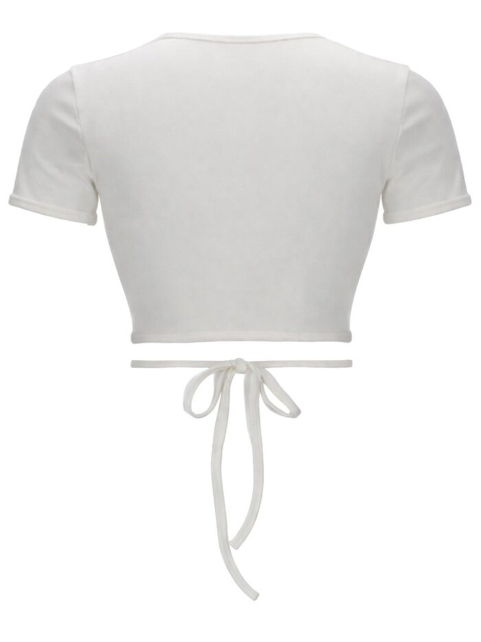 COURREGES T-SHIRT "CUT OUT" CON LOGO