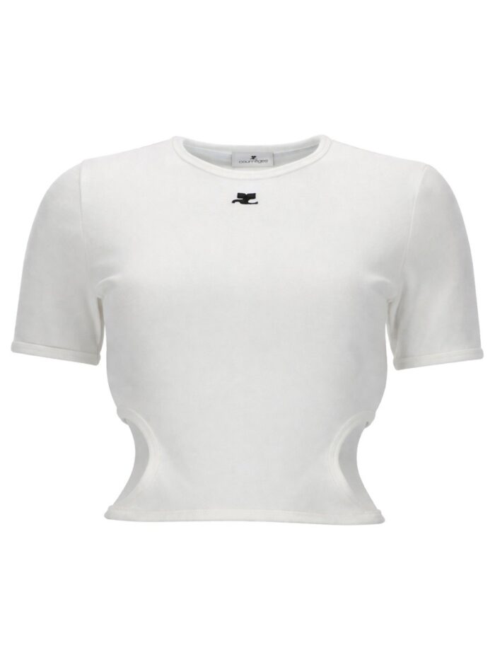 COURREGES T-SHIRT "CUT OUT" CON LOGO