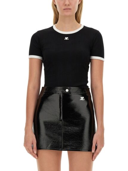COURREGES T-SHIRT WITH LOGO