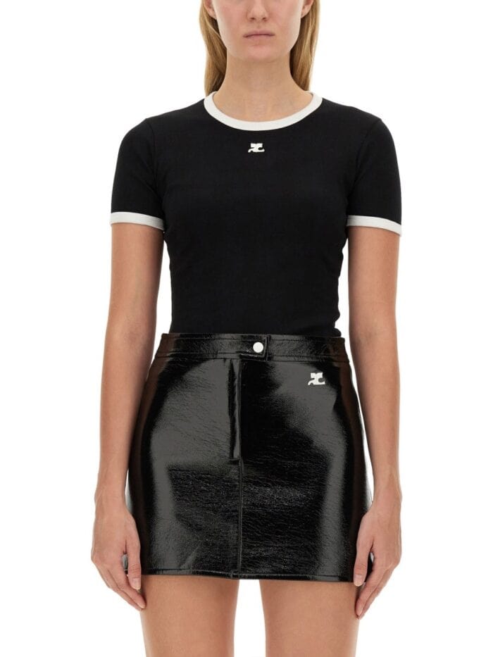 COURREGES T-SHIRT WITH LOGO