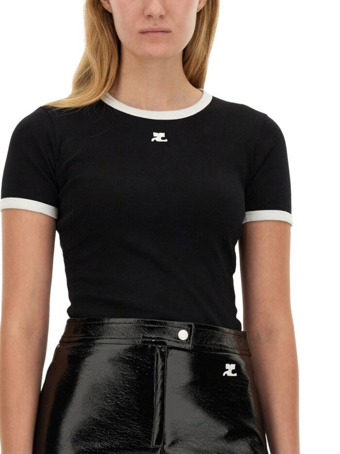 COURREGES T-SHIRT WITH LOGO