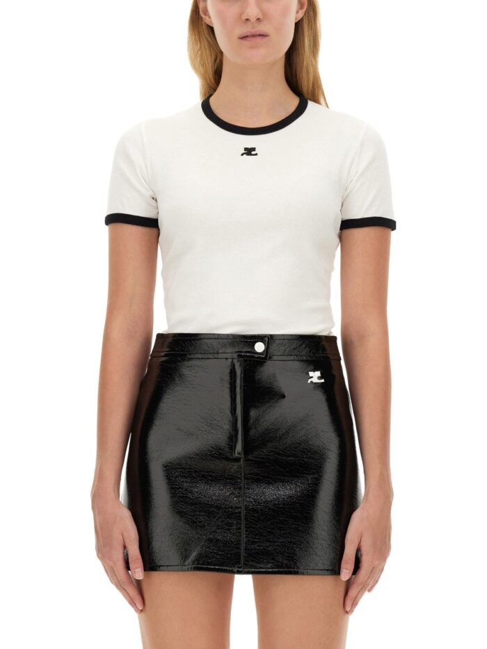 COURREGES T-SHIRT WITH LOGO